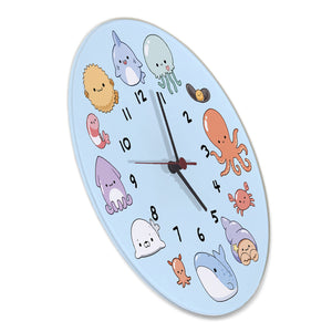 Jelly & Friends Kinderuhr mit süßen Meerestieren Wanduhr