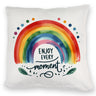 Regenbogen Kissen mit Spruch Enjoy every moment