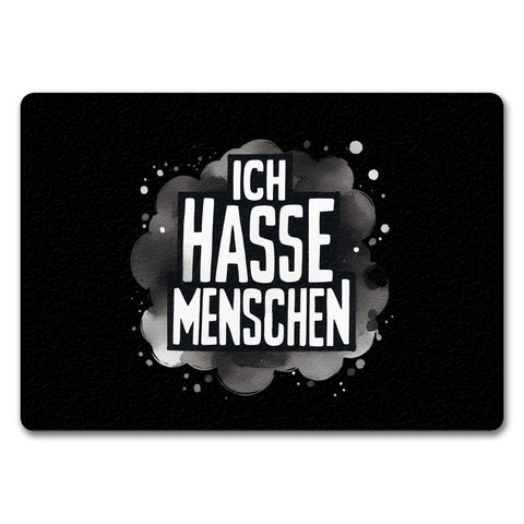 Ich hasse Menschen Fußmatte in 35x50 cm ohne Rand