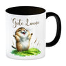 jubelnder Lemming Kaffeebecher mit Spruch Gute Laune