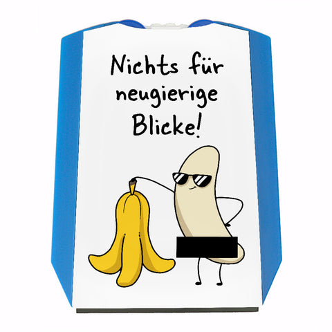 Nackte Banane Parkscheibe mit Spruch Nichts für neugierige Blicke