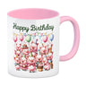 Schweine Party Kaffeebecher mit Spruch Happy Birthday