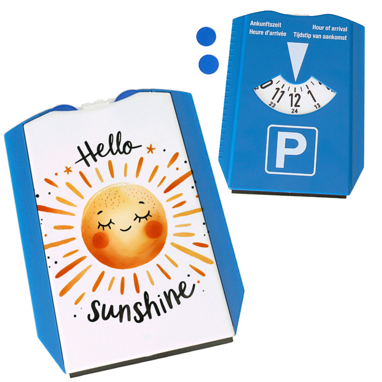 Sonne Freundschaft Parkscheibe mit Spruch Hello sunshine