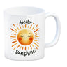 Sonne Freundschaft Kaffeebecher mit Spruch Hello sunshine