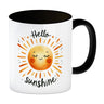 Sonne Freundschaft Kaffeebecher mit Spruch Hello sunshine