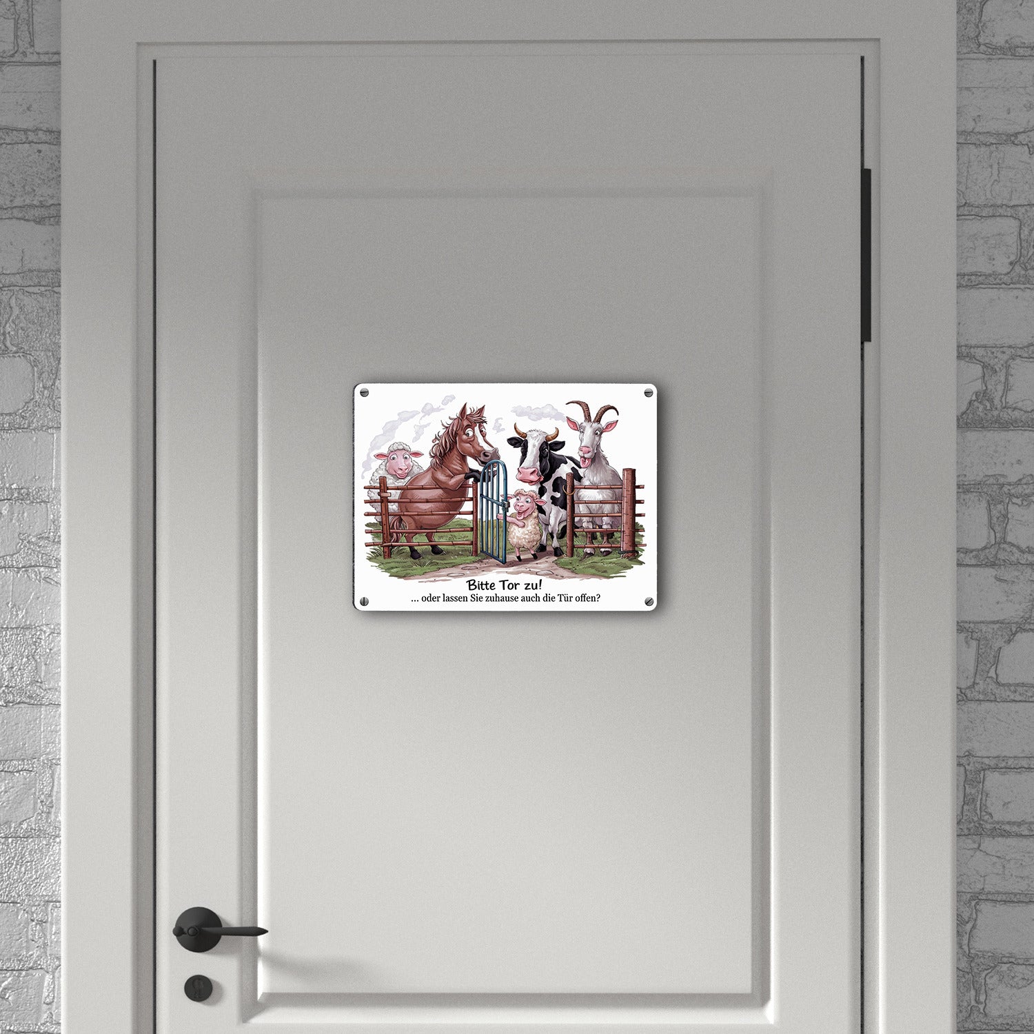 Lustiges Ziegenschild Aus Metall – 20,3 X 30,5 Cm, Für Bauernhof- & Outdoor-Deko
