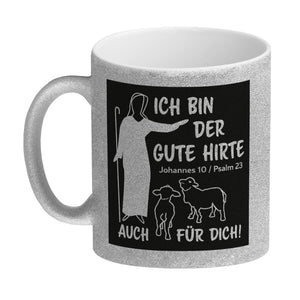 Johannes 10 Psalm 23 Kaffeebecher mit Spruch Ich bin der gute Hirte auch für dich