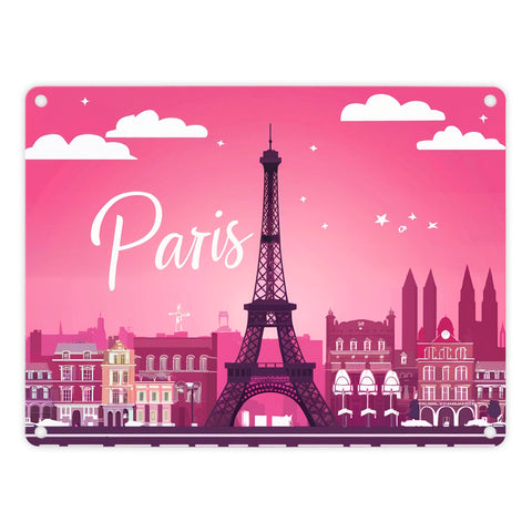 Paris Skyline Metallschild in 15x20 cm