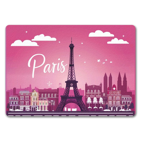 Paris Skyline Fußmatte in 35x50 cm ohne Rand