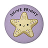 Jelly & Friends Seestern Magnet rund mit Spruch Shine bright