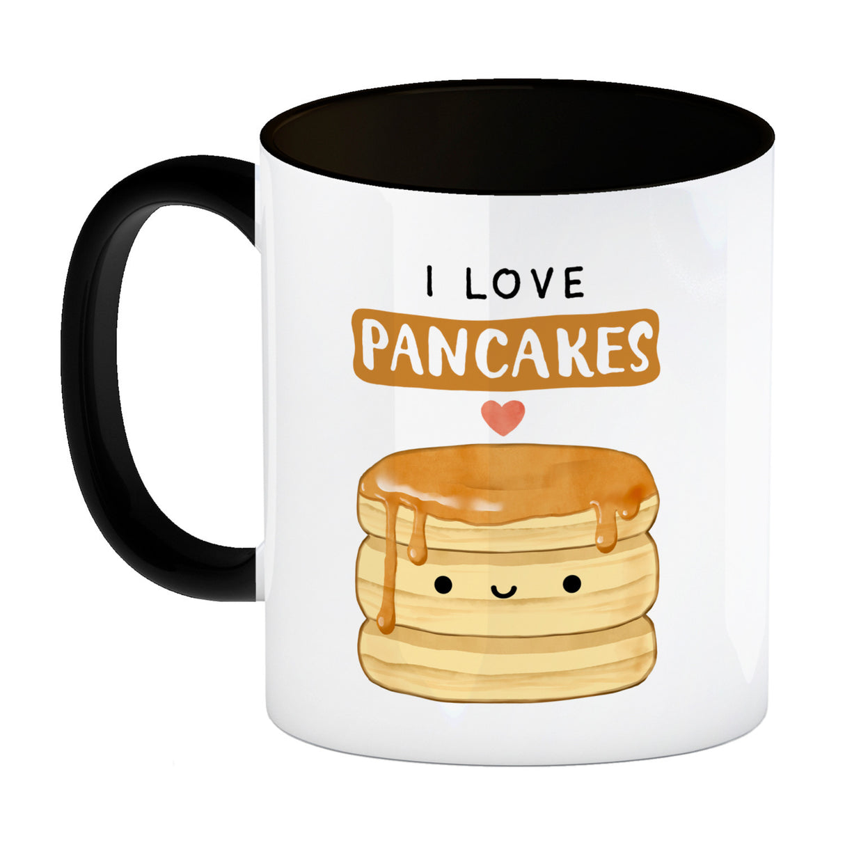 Pancake Kaffeebecher mit Spruch I love pancakes