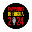 Spanien Europameister 2024 Magnet rund mit Spruch Campeones de Europa 2024