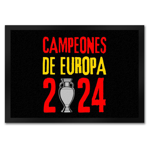Spanien Europameister 2024 Fußmatte in 35x50 cm mit Spruch Campeones de Europa 2024