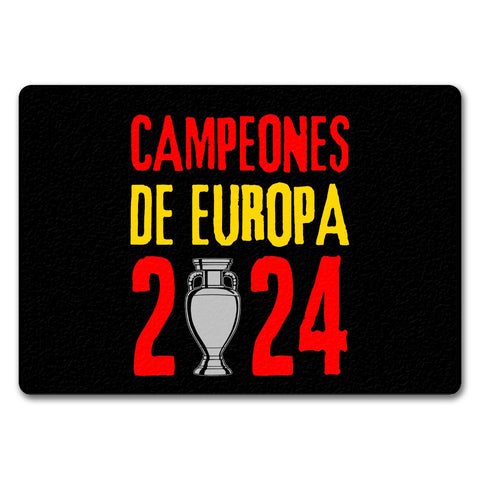 Spanien Europameister 2024 Fußmatte in 35x50 cm ohne Rand mit Spruch Campeones de Europa 2024