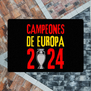 Spanien Europameister 2024 Fußmatte in 35x50 cm ohne Rand mit Spruch Campeones de Europa 2024