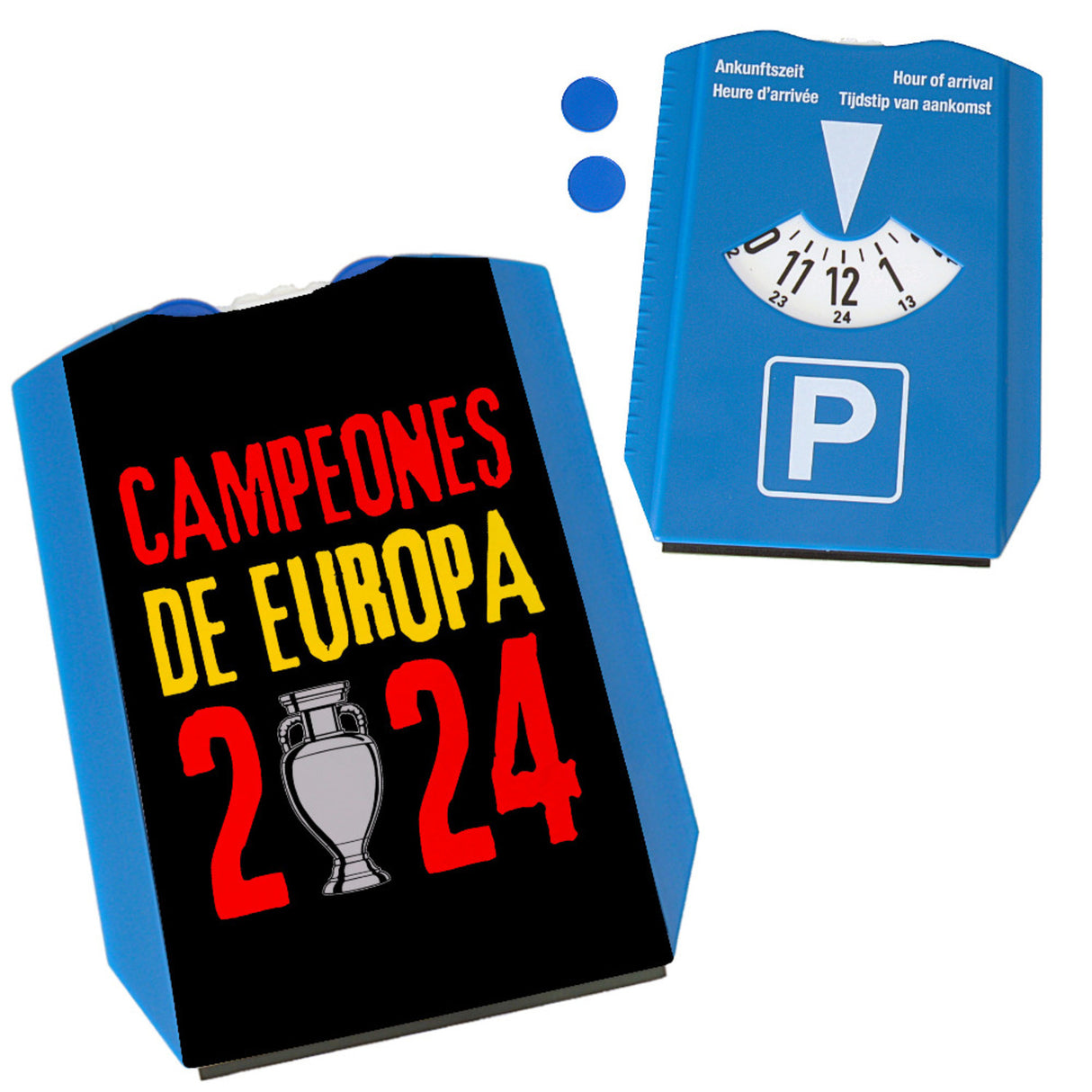 Spanien Europameister 2024 Parkscheibe mit Spruch Campeones de Europa 2024
