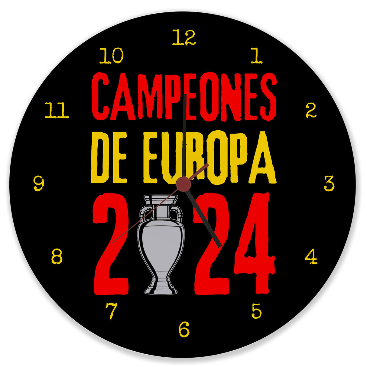 Spanien Europameister 2024 Wanduhr mit Spruch Campeones de Europa 2024