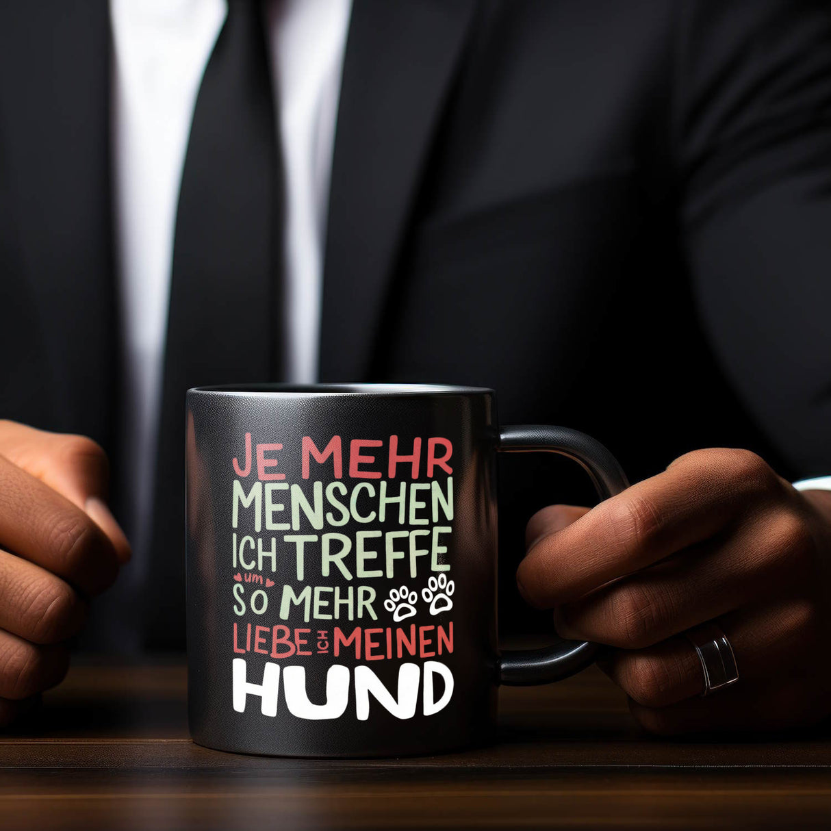 Hundeliebe Tasse - Mehr Hund weniger Menschen