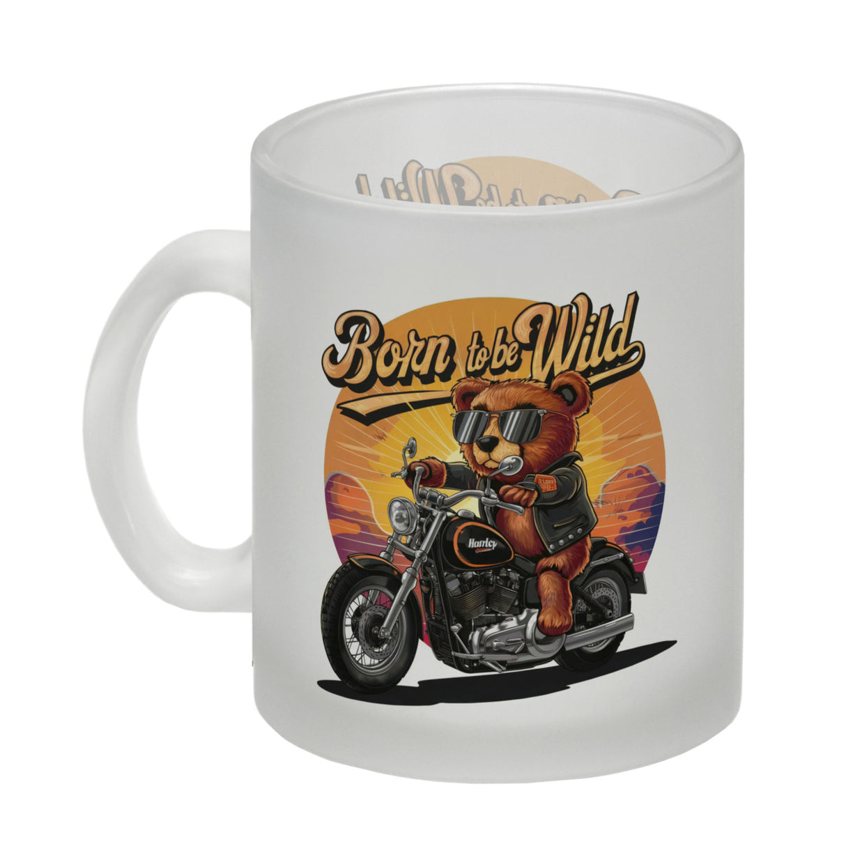 Bär auf Motorrad Kaffeebecher - Born to be Wild