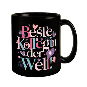 Beste Kollegin der Welt - Schwarzer Kaffeebecher