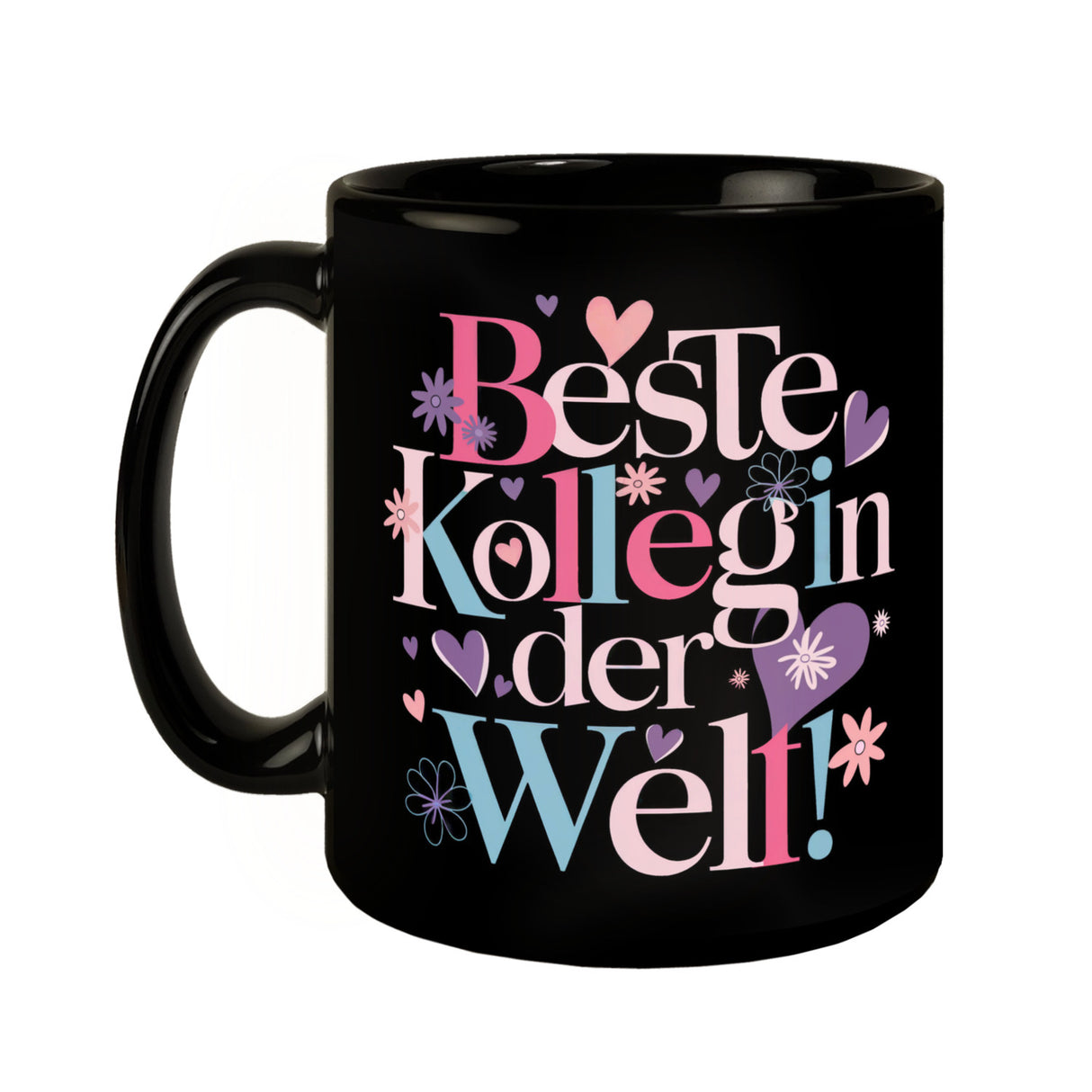 Beste Kollegin der Welt - Schwarzer Kaffeebecher