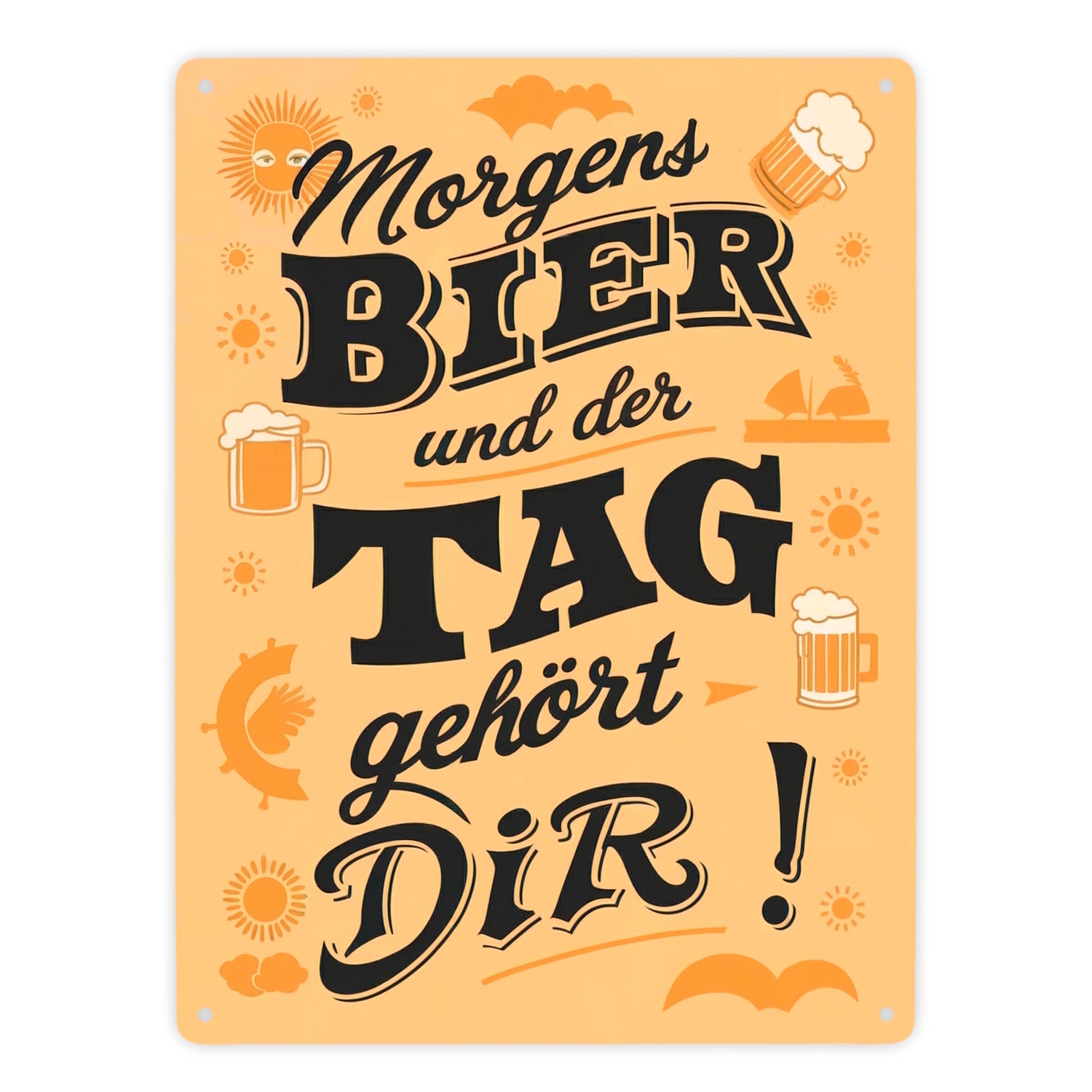 Targa In Metallo 15x21 Cm - Drink Beer Only Two Times - Cartello Umoristico Da Parete Per Pub E Casa