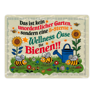 5-Sterne Wellness Oase für Bienen Metallschild in 15x20 cm