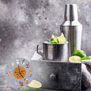 Gin Tonic Variationen Wanduhr - Gib dem Leben Gin