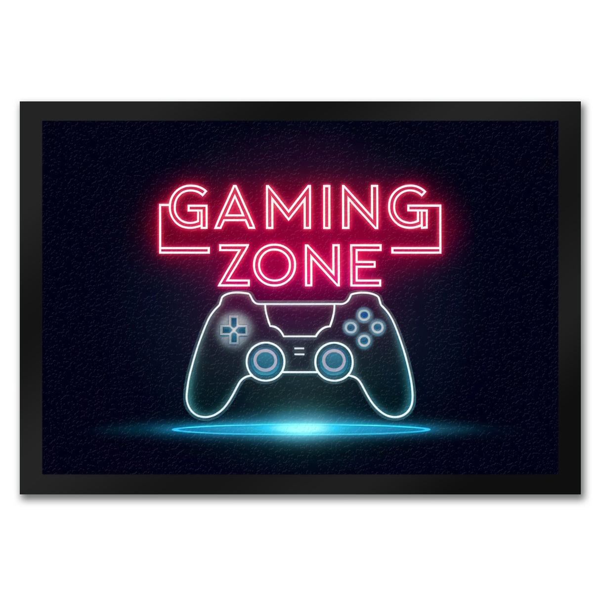 Gaming Zone Controller Fußmatte in 35x50 cm in Neonschrift