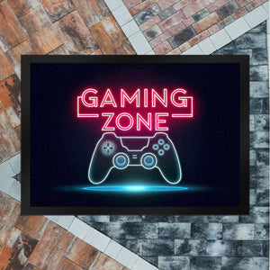 Gaming Zone Controller Fußmatte in 35x50 cm in Neonschrift