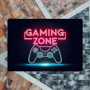 Gaming Zone Controller Fußmatte in 35x50 cm ohne Rand in Neonschrift