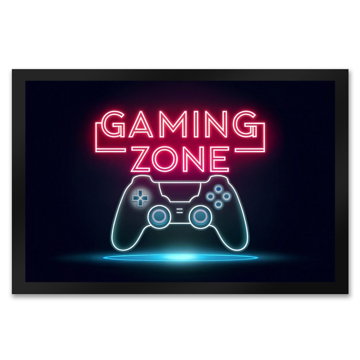 Gaming Zone Controller Fußmatte in 35x50 cm in Neonschrift