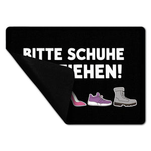 Bitte Schuhe ausziehen Fußmatte in 35x50 cm ohne Rand