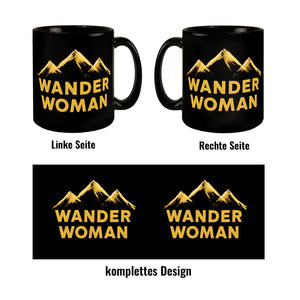 Wander Woman Tasse mit goldener Bergkette