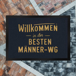 Willkommen in der besten Männer-WG Fußmatte in 35x50 cm