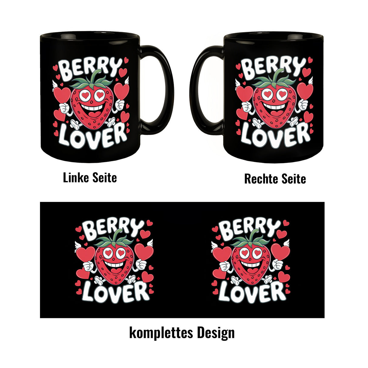 Berry Lover Erdbeer Tasse