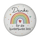 Regenbogen Magnet rund mit Spruch Danke für die kunterbunte Zeit