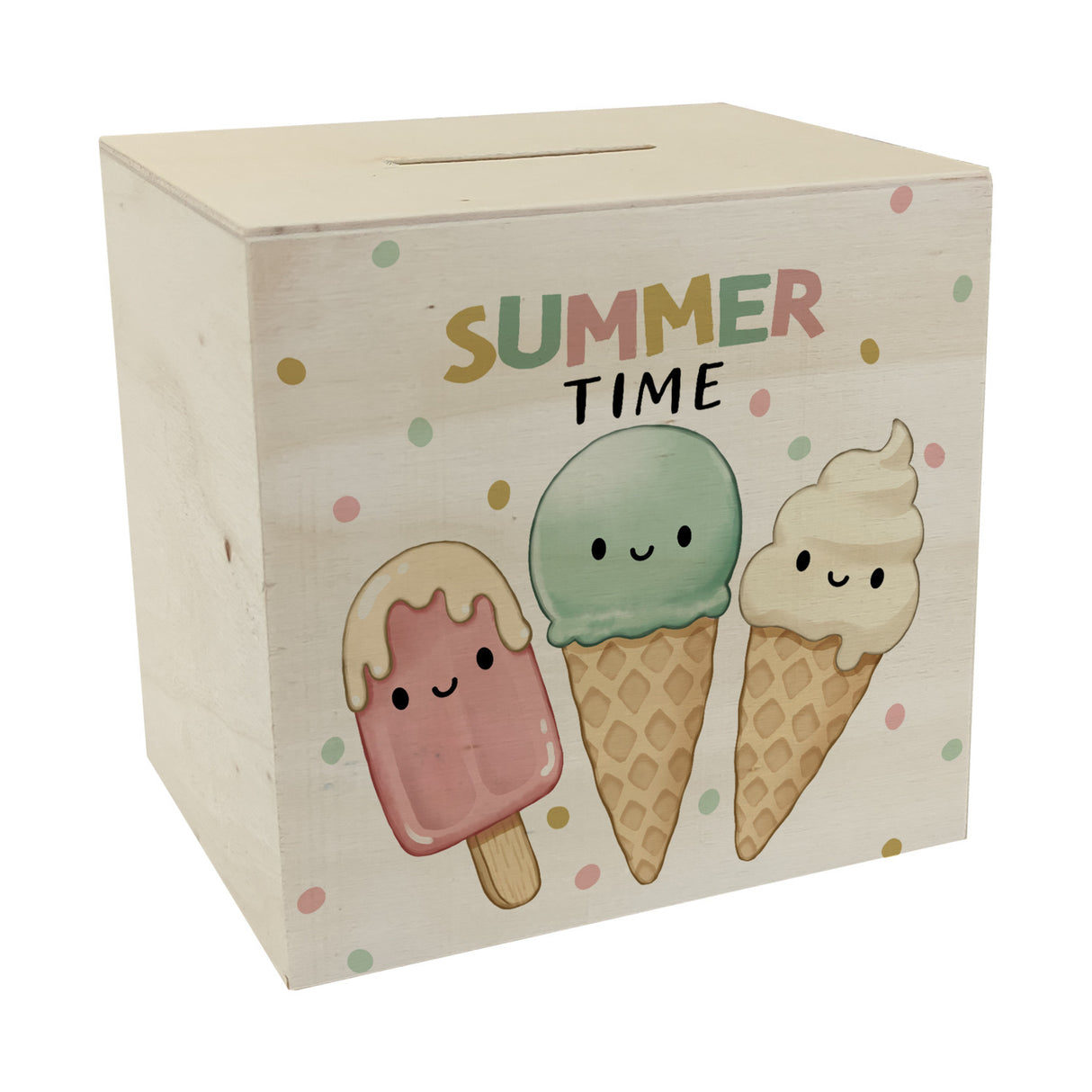 Eiscreme Spardose mit Spruch Summer Time