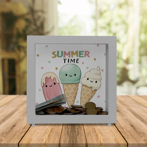 Eiscreme Spardose mit Spruch Summer Time