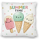 Eiscreme Kissen mit Spruch Summer Time