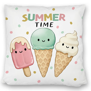 Eiscreme Kissen mit Spruch Summer Time