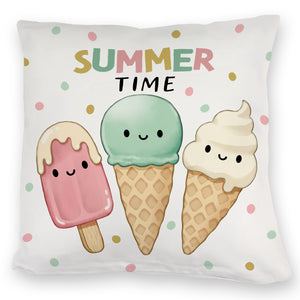 Eiscreme Kissen mit Spruch Summer Time