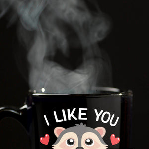 Niedlicher Waschbär Herzen Tasse - I like you