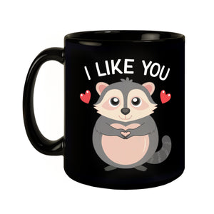 Niedlicher Waschbär Herzen Tasse - I like you