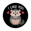 Pummeliger Waschbär Herz Magnet - I Like You