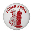 Döner Kebab Logo Magnet rund