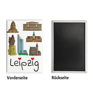 Sehenswürdigkeiten von Leipzig Souvenir Souvenir Magnet - Erinnerungsstück aus Sachsen