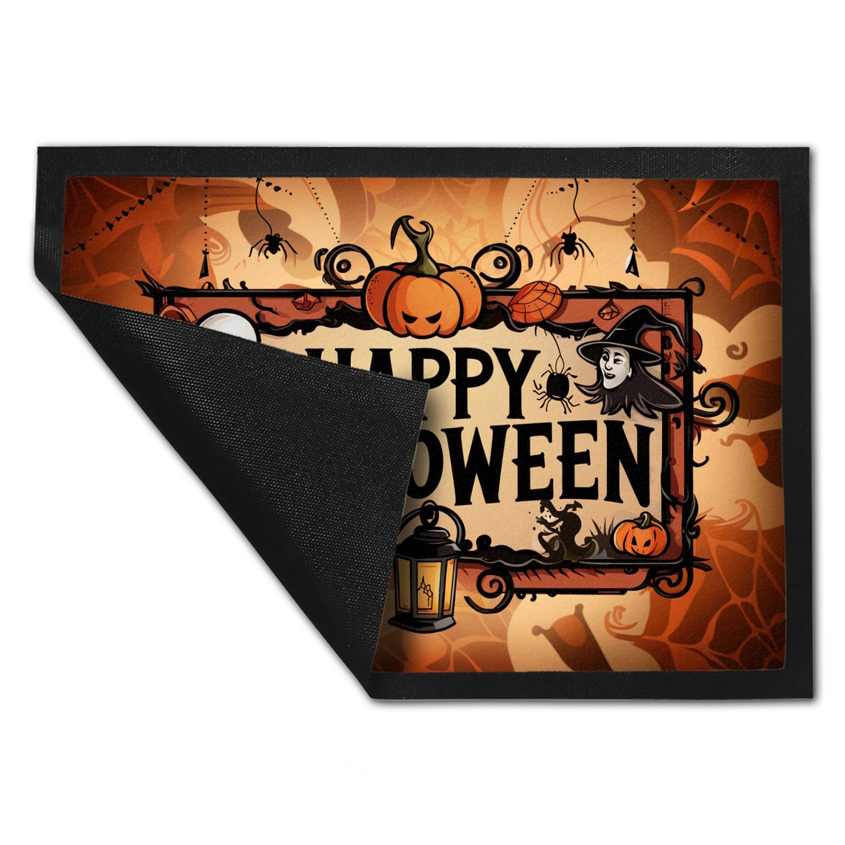 Happy Halloween Fußmatte in 35x50 cm mit Geistern und Laternen