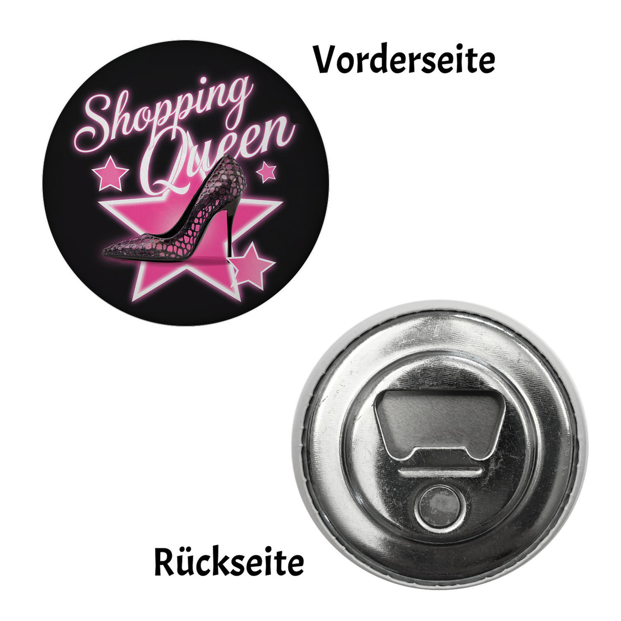 High Heel auf Stern Magnet - Shopping Queen