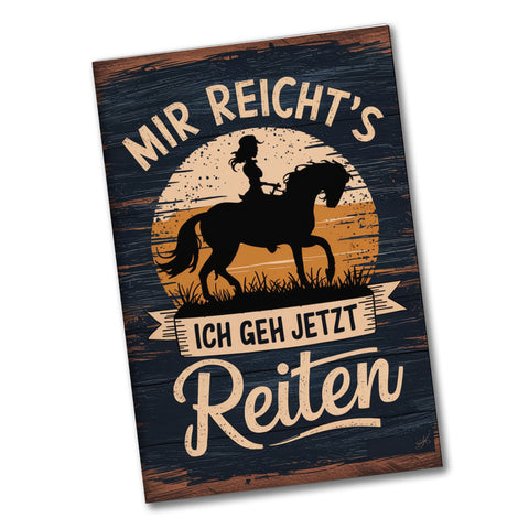 Frau auf Pferd - Ich geh jetzt reiten Souvenir Souvenir Magnet